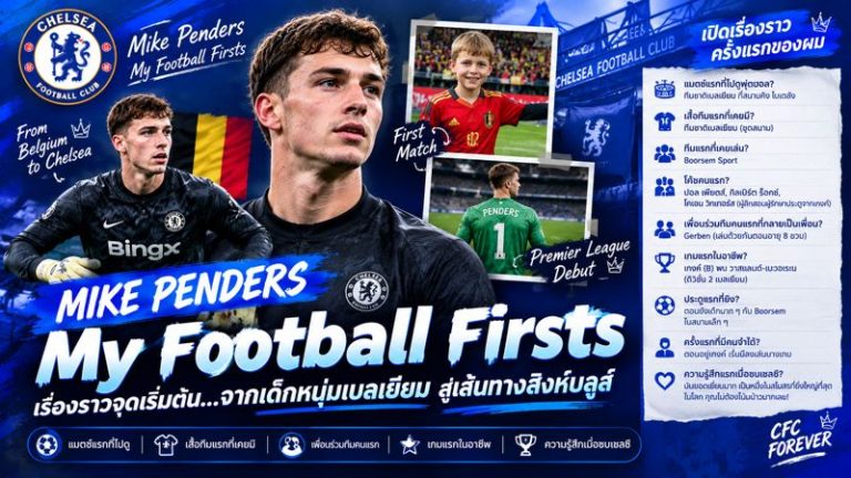 จากเด็กเบลเยียมสู่สิงห์บลูส์! “ไมค์ เพนเดอร์ส” เปิดใจย้อนความทรงจำแรกบนเส้นทางลูกหนัง